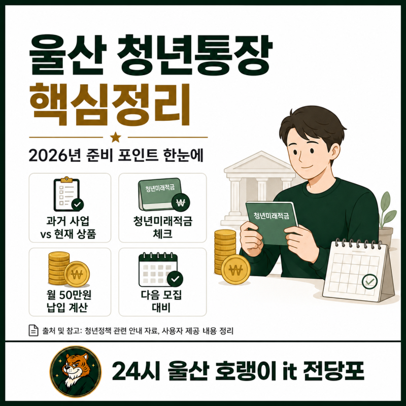 울산 청년통장 2026 지금 신청 가능할까 청년미래적금 2차 일정 조건