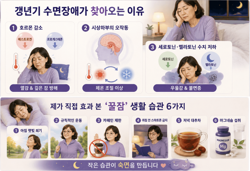 [4050갱년기 영양제]갱년기 불면증, 새벽 3시마다 깨시나요? 호르몬 변화와 꿀잠 찾는 현실적....