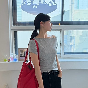 지그재그 오프숄더 티셔츠 후기, 만원대인데 핏까지 예뻐