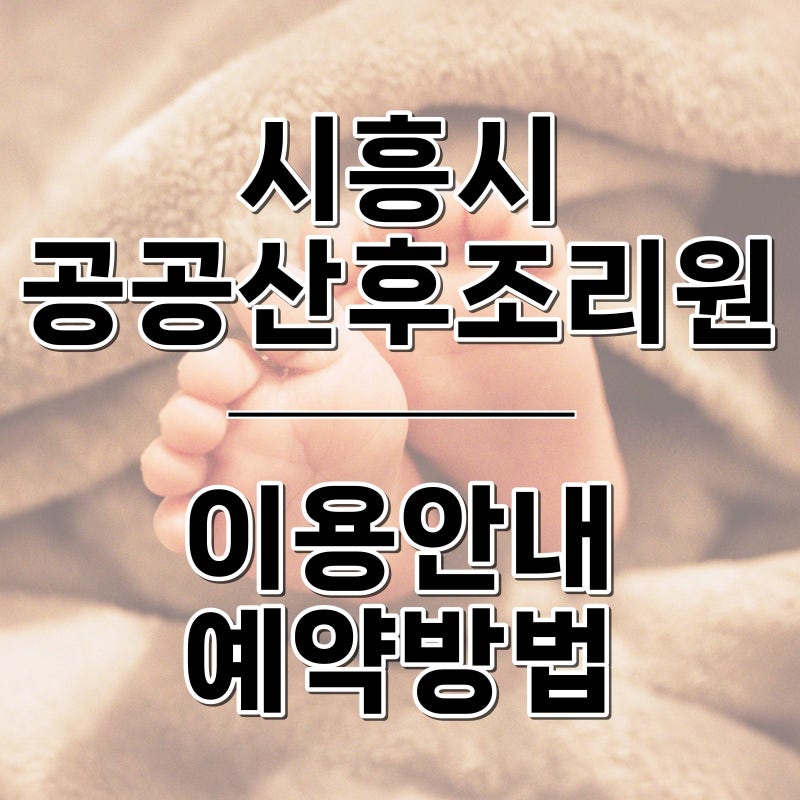 시흥시 공공산후조리원 예약방법, 추첨일, 둘째 출산 앞두고 알아본 이용정보