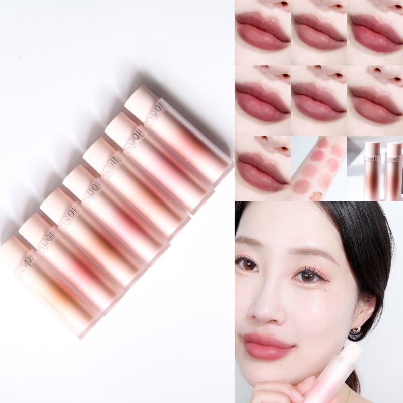 올리브영 립스틱 추천 에스쁘아 매쉬드 블러 밤스틱 전컬러 발색 후기 포슬포슬해!