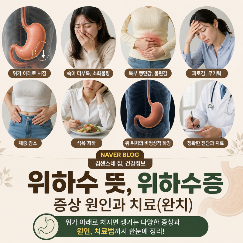 위하수 뜻, 위하수증 증상 원인과 치료(완치)