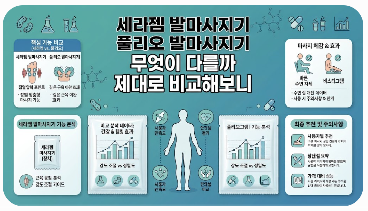 세라젬 발마사지기 풀리오 발마사지기 무엇이 다를까 제대로 비교해보니