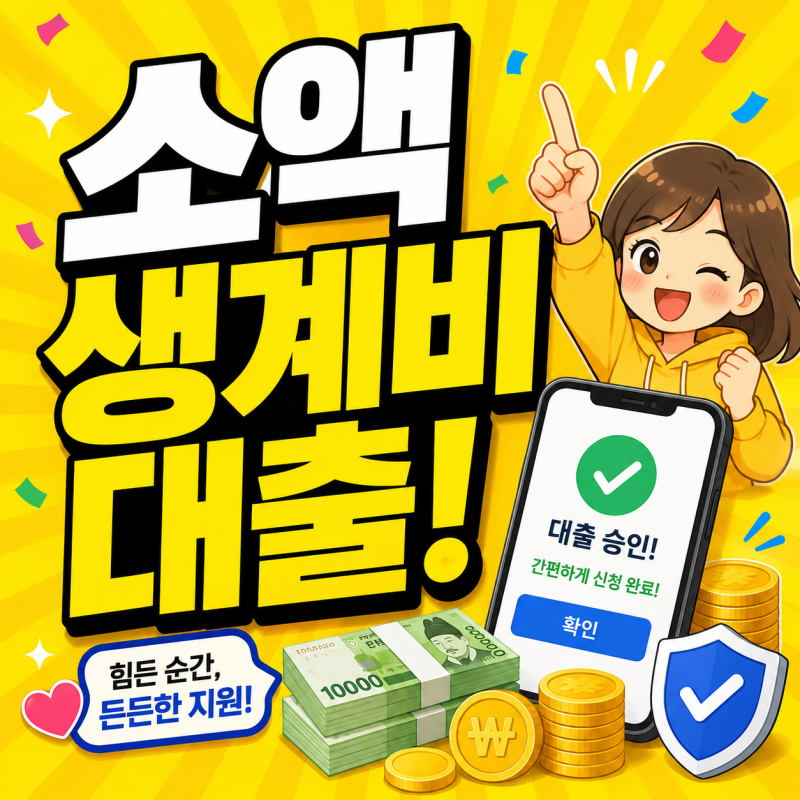 소액생계비대출 100만원 조건 서민금융진흥원 정부 긴급 신청 1분컷