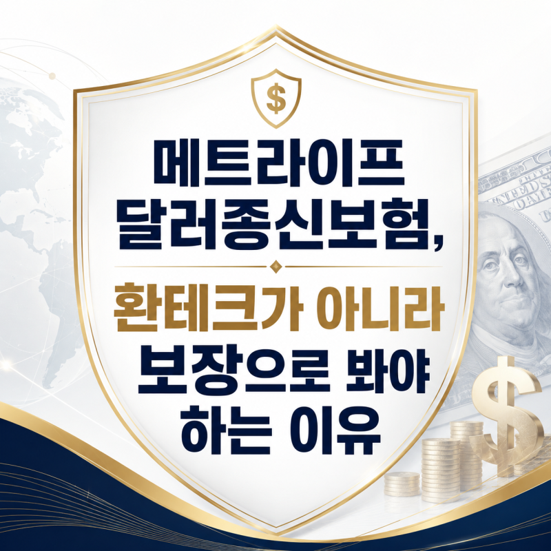 메트라이프 달러종신보험, 환테크가 아니라 보장으로 봐야 하는 이유(2026년 가입 전 확인할 5....