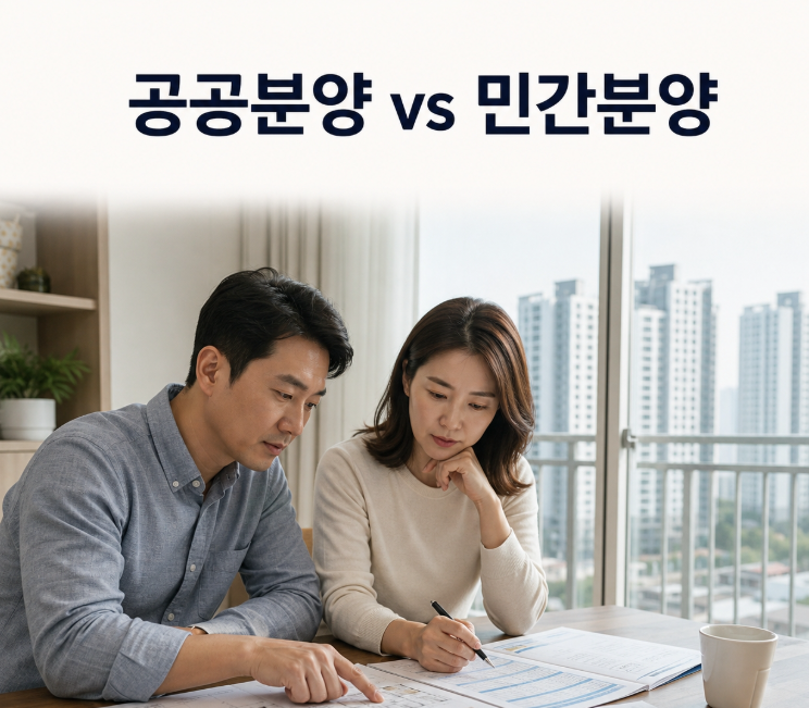 공공분양 민간분양 차이 정리: 분양가, 평형, 1순위 조건 완벽 가이드