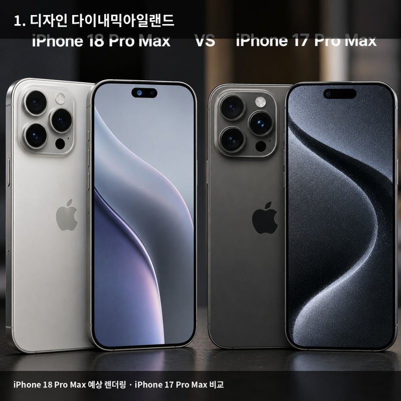 아이폰 18 프로맥스 VS 아이폰 17 프로맥스 차이점