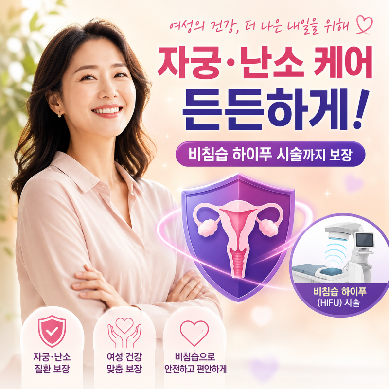 가임기 여성 3명 중 1명 자궁근종? 절개 없는 하이푸(HIFU) 시술비와 자궁내막증 필수 특약