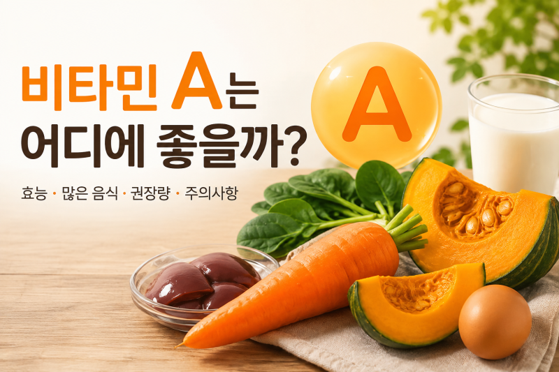 비타민 A는 어디에 좋을까? 효능·많은 음식·하루 권장량·주의사항까지