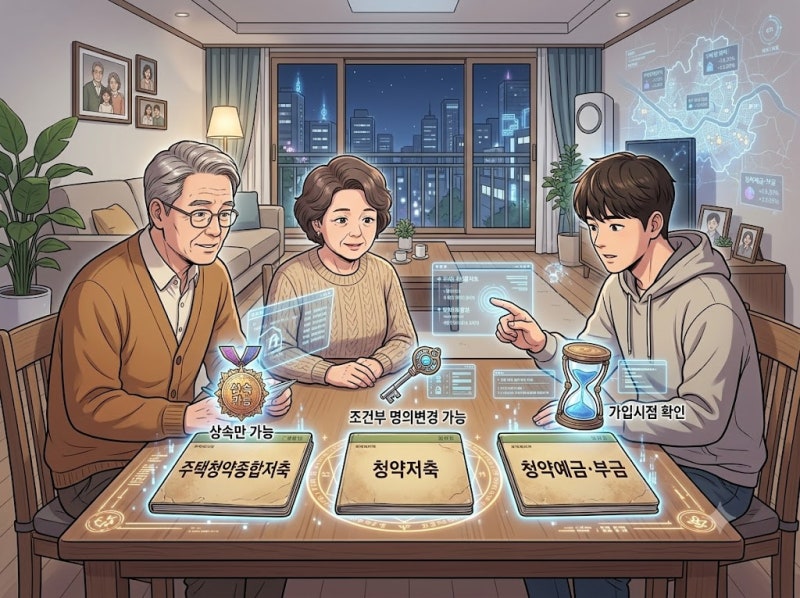 청약통장 자녀에게 증여 가능할까? 통장 종류별 명의 변경 정리