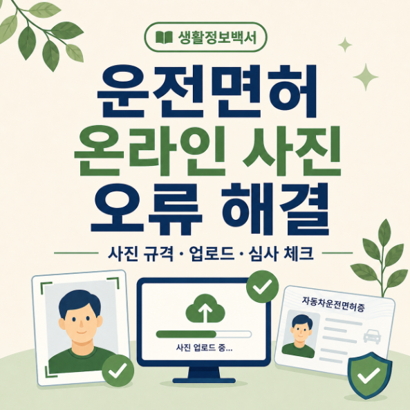 운전면허 온라인 사진 오류｜413×531·500KB·반려 해결방법
