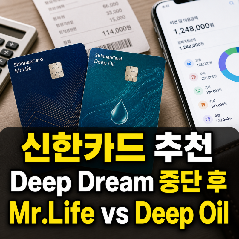 신한카드 추천 Deep Dream 중단 후 고르는 Mr.Life와 Deep Oil