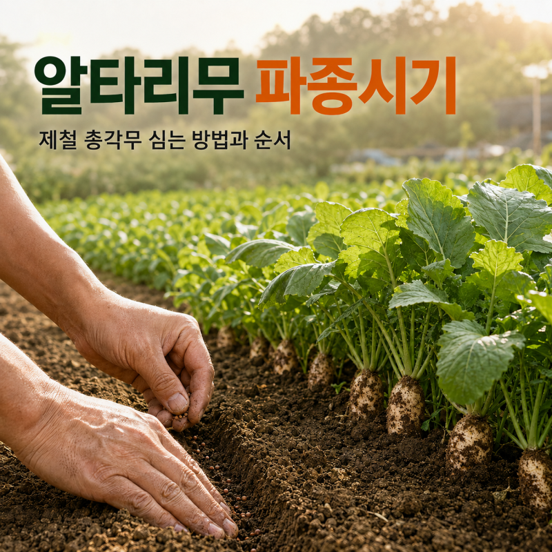 알타리무 파종시기 적기일까? 제철 총각무 심는 방법과 순서
