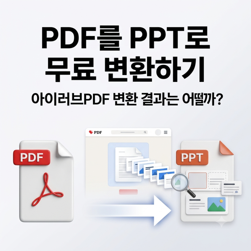 [아이러브PDF] PDF를 PPT로 무료 변환하기! 변환 방법 및 실제 결과 솔직 리뷰