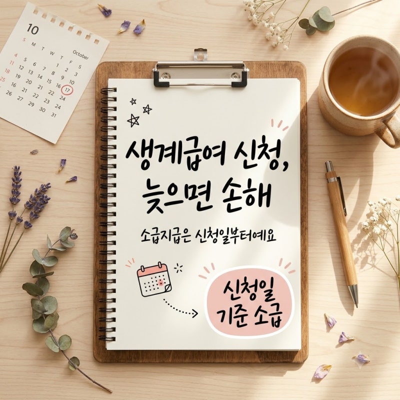 생계급여 신청 늦으면 손해 — 소급지급 받으려면 지금 바로 확인