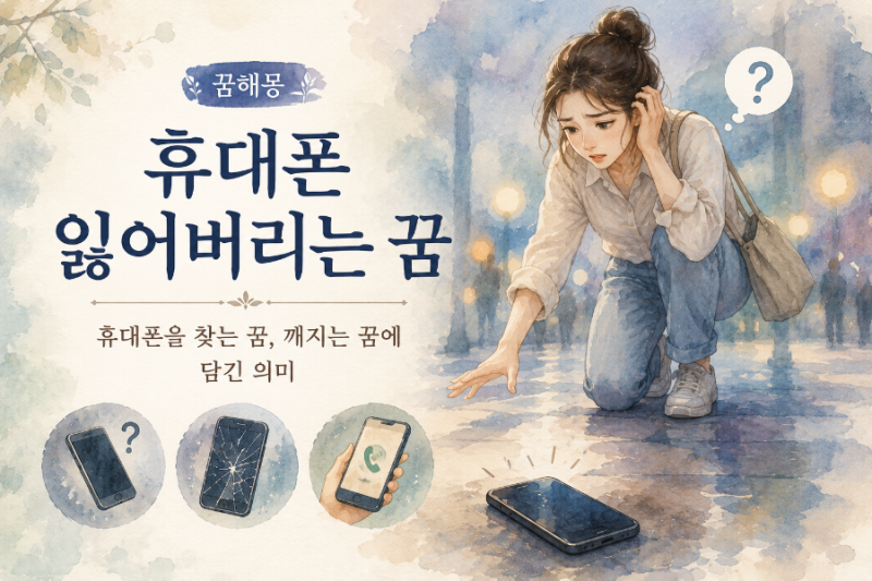 휴대폰 잃어버리는 꿈해몽｜휴대폰을 찾는 꿈, 휴대폰이 깨지는 꿈에 담긴 의미