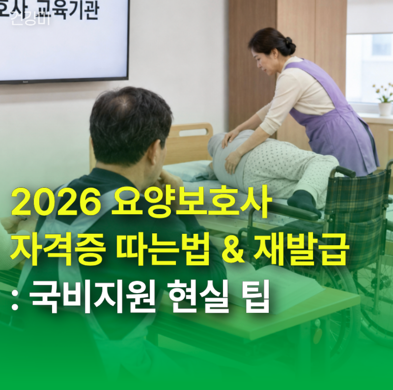 2026 요양보호사 자격증 따는법 5단계, 재발급부터 국비지원 현실적인 팁까지
