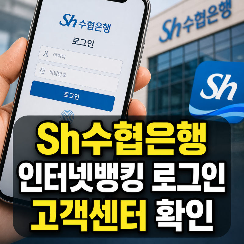 Sh수협은행 홈페이지 바로가기와 인터넷뱅킹 로그인, 고객센터 전화번호