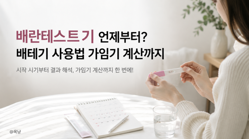 배란테스트기 언제부터? 배테기 사용법 가임기 계산까지