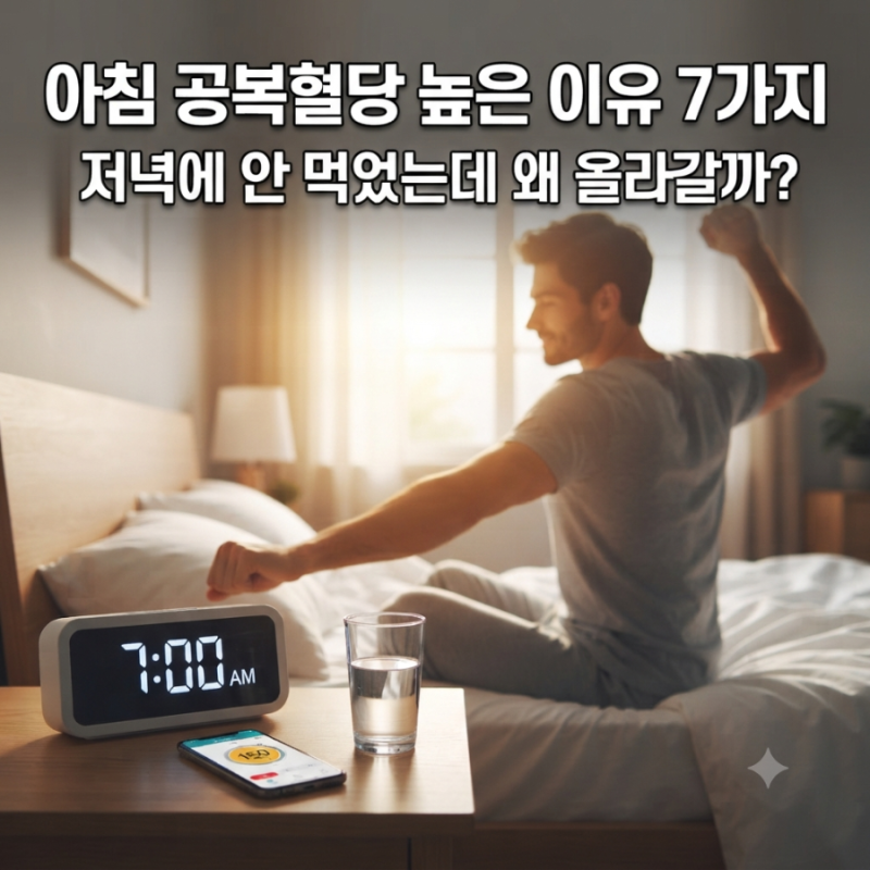 아침 공복혈당 높은 이유 7가지, 저녁에 안 먹었는데 왜 올라갈까?