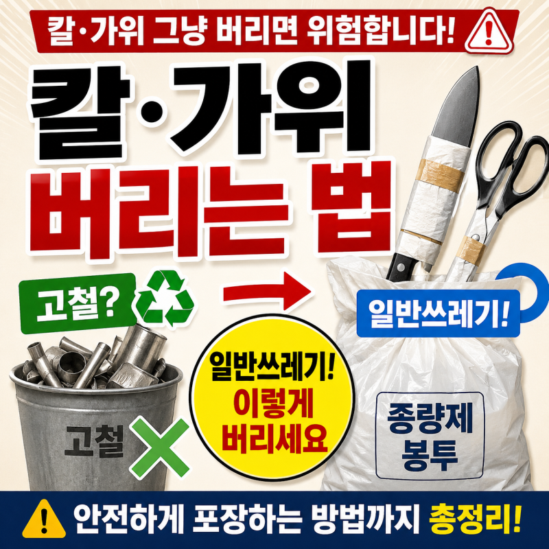 칼·가위 버리는 법, 고철로 분리수거하면 안 될까?