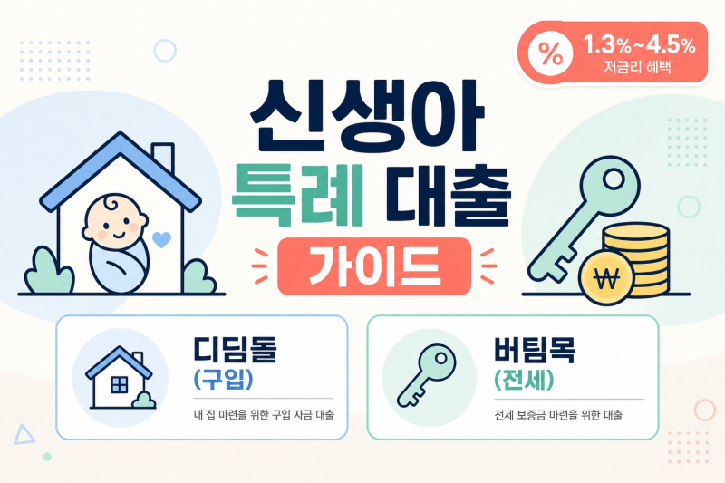 아이 낳았다면 무조건 1%대 금리! 신생아 특례 디딤돌·버팀목 대출 최신 가이드