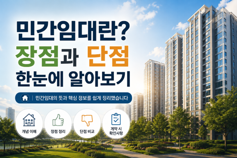 민간임대란 무엇일까? 뜻부터 장점·단점까지 쉽게 정리