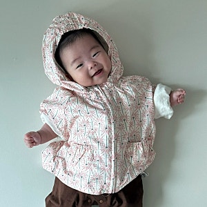 아기 가을 외출복ㅣ모이몰른 루베아 후드 바람막이 점퍼 사이즈 90 후기(5개월 6.5kg)