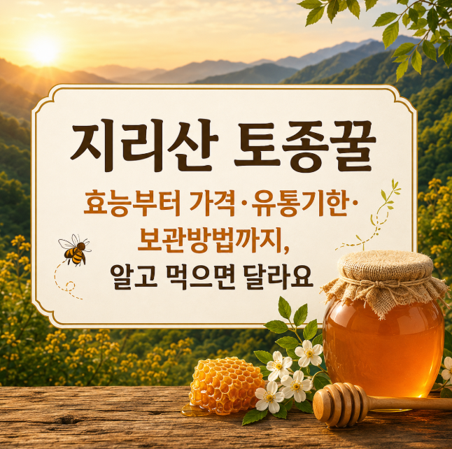 지리산 토종꿀 효능부터 가격·유통기한·보관방법까지, 알고 먹으면 달라요
