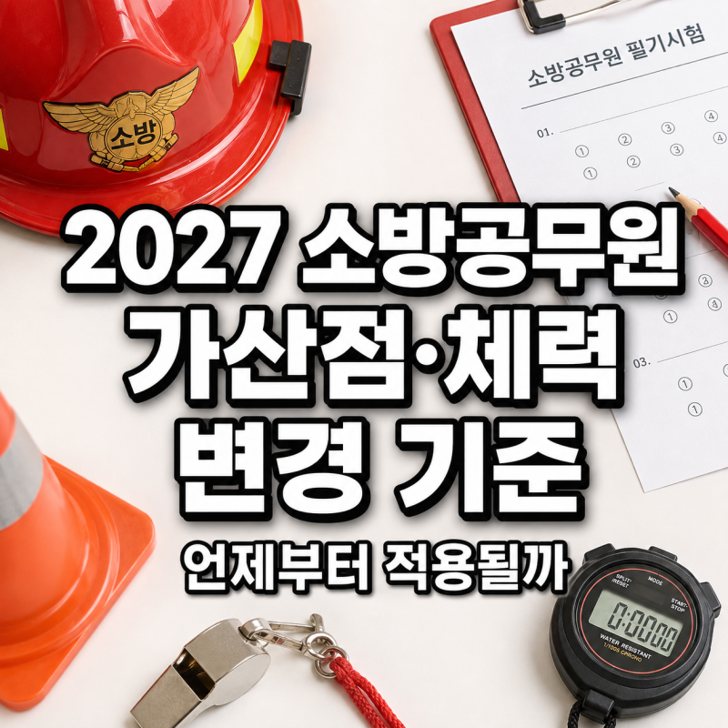 2027 소방공무원 시험, 가산점 체력 변경 기준
