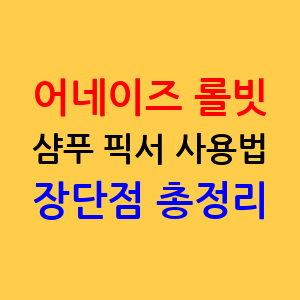 어네이즈 샴푸 픽서 롤빗 내돈내산 장단점 후기 총정리
