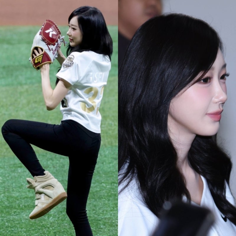 “Her real-life visuals are insane!” aespa Giselle's proportions caused an even bigger sensation after her first pitch