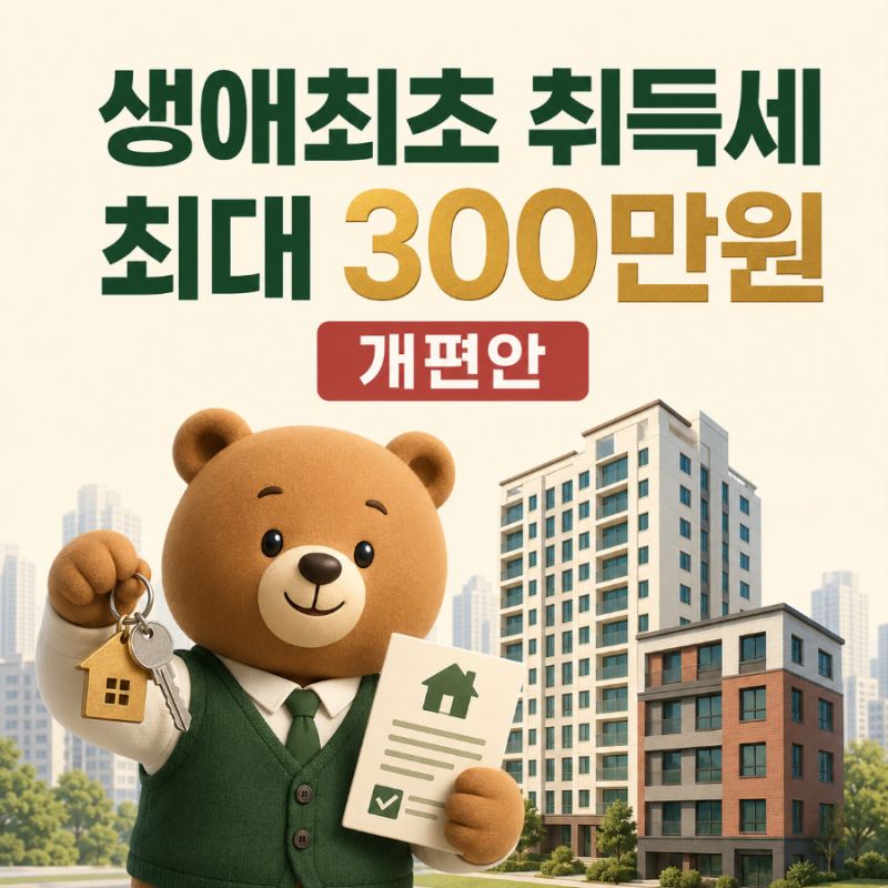 생애최초 취득세 감면 300만원으로 확대｜40세 미만·오피스텔 조건 총정리