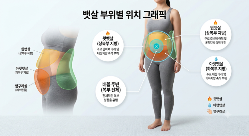 뱃살마다 빼는 방법이 다르다? 복부 부위별 뱃살 찌는 원인과 맞춤 뱃살 빼는 법 총정리