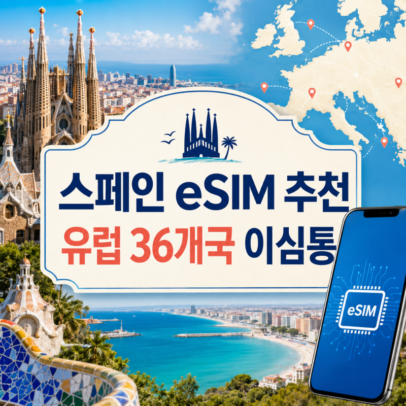 스페인 eSIM 추천 유럽 36개국 이심통, 현지 전화번호까지 챙기는 방법