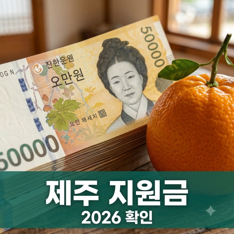 제주 추석 민생지원금 2026, 신청방법 지급일 정보와 대안 총정리
