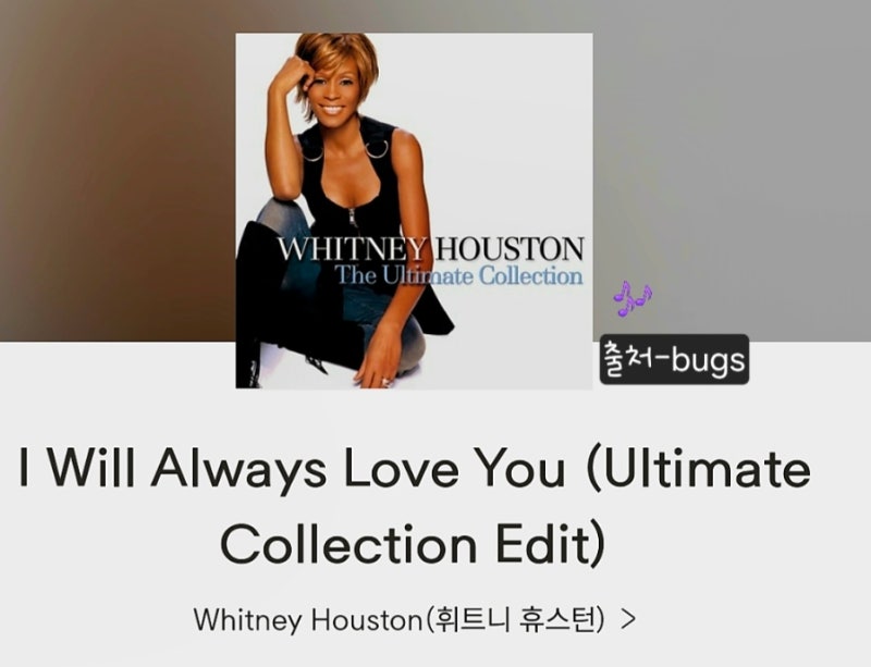 And [I will always love you]휘트니 휴스턴 보디가드ost 팝송명곡 노래정보 듣기 가사