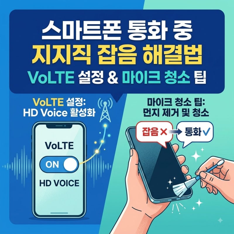 스마트폰 통화 중 지지직 잡음 해결법