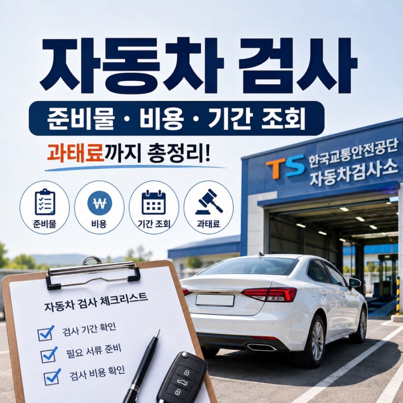 자동차 정기검사 준비물·비용·기간 조회｜과태료까지 총정리