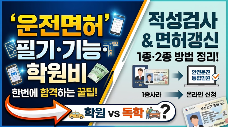 운전면허 독학 vs 학원 비용 비교: 필기부터 실기까지 한번에 합격하는 법