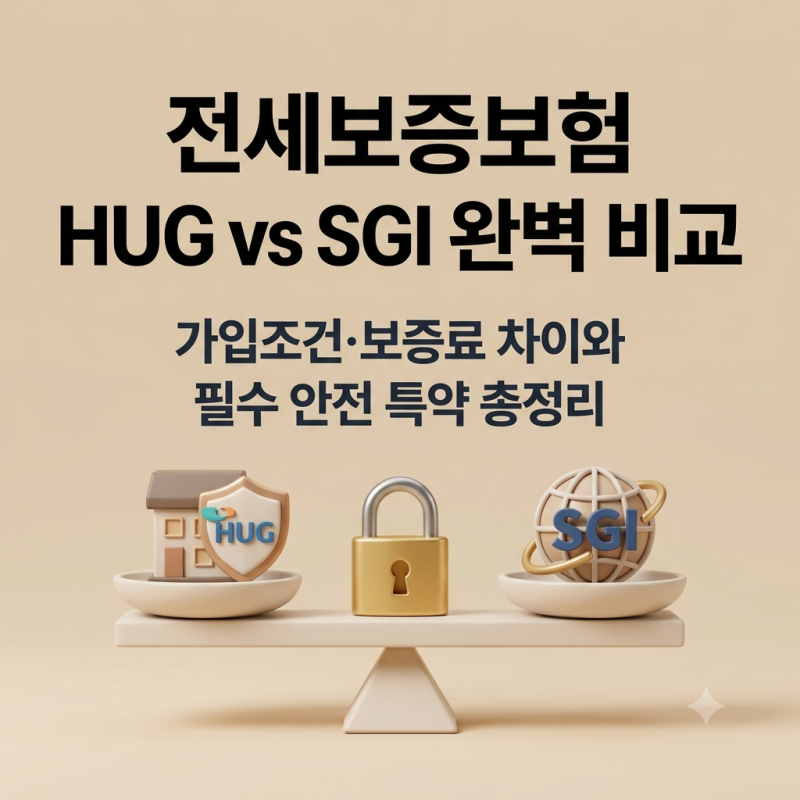 전세보증보험 어디가 유리할까? HUG SGI 한도, 보증료율, 가입 기준 총정리