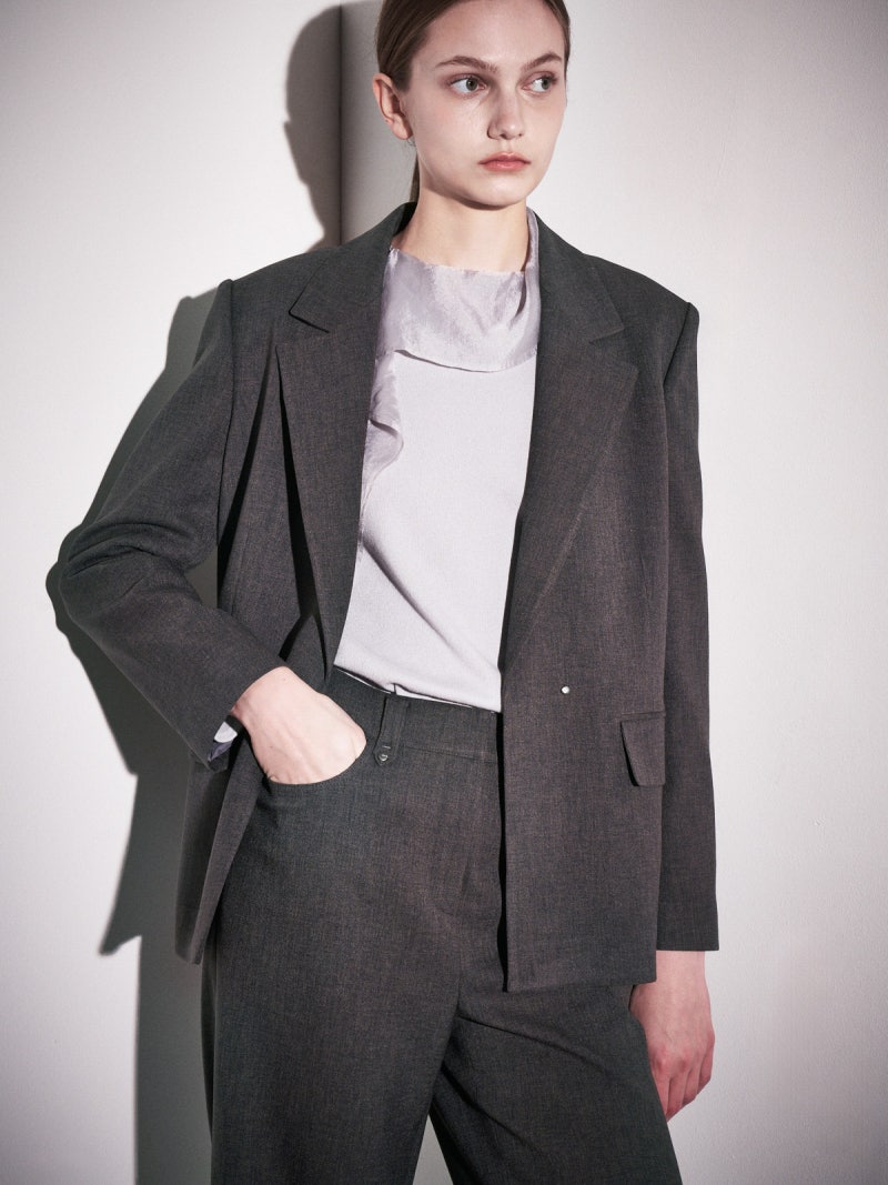 여자 가을 싱글 트위드 자켓 코디 올리비아로렌 신상 이거디