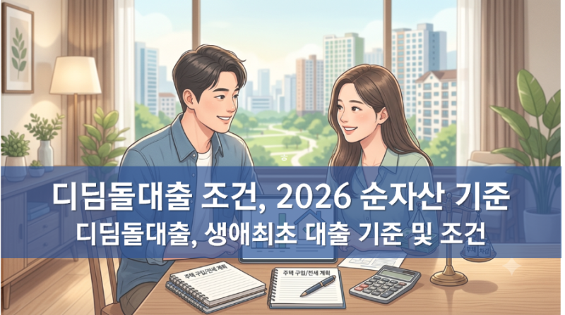 디딤돌 생애최초 미혼, 금리, 신혼부부, 청년 버팀목 대출 조건, 한도, 2026 순자산 기준, 계산 ....