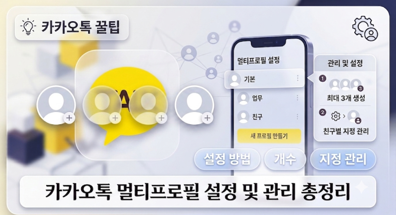 [최신 버전] 카카오톡 멀티프로필 생성 방법 & 지정 설정 관리 스크린샷 가이드