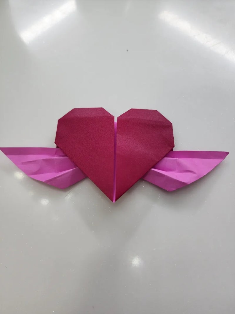 날개달린하트접기(색종이접기)쉬운종이접기/천사하트접기