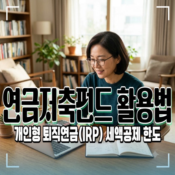 개인형 퇴직연금(IRP) 세액공제 한도 및 연금저축펀드 활용법