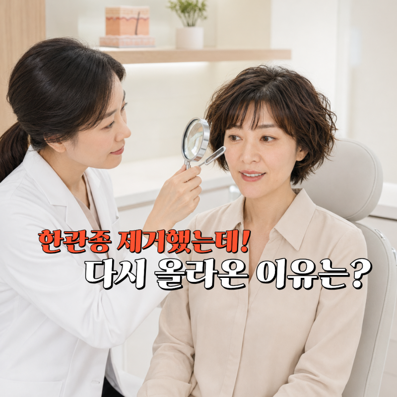 한관종 제거 후 또 올라오면? 놓치기 쉬운 눈밑 한관종 관리 방법