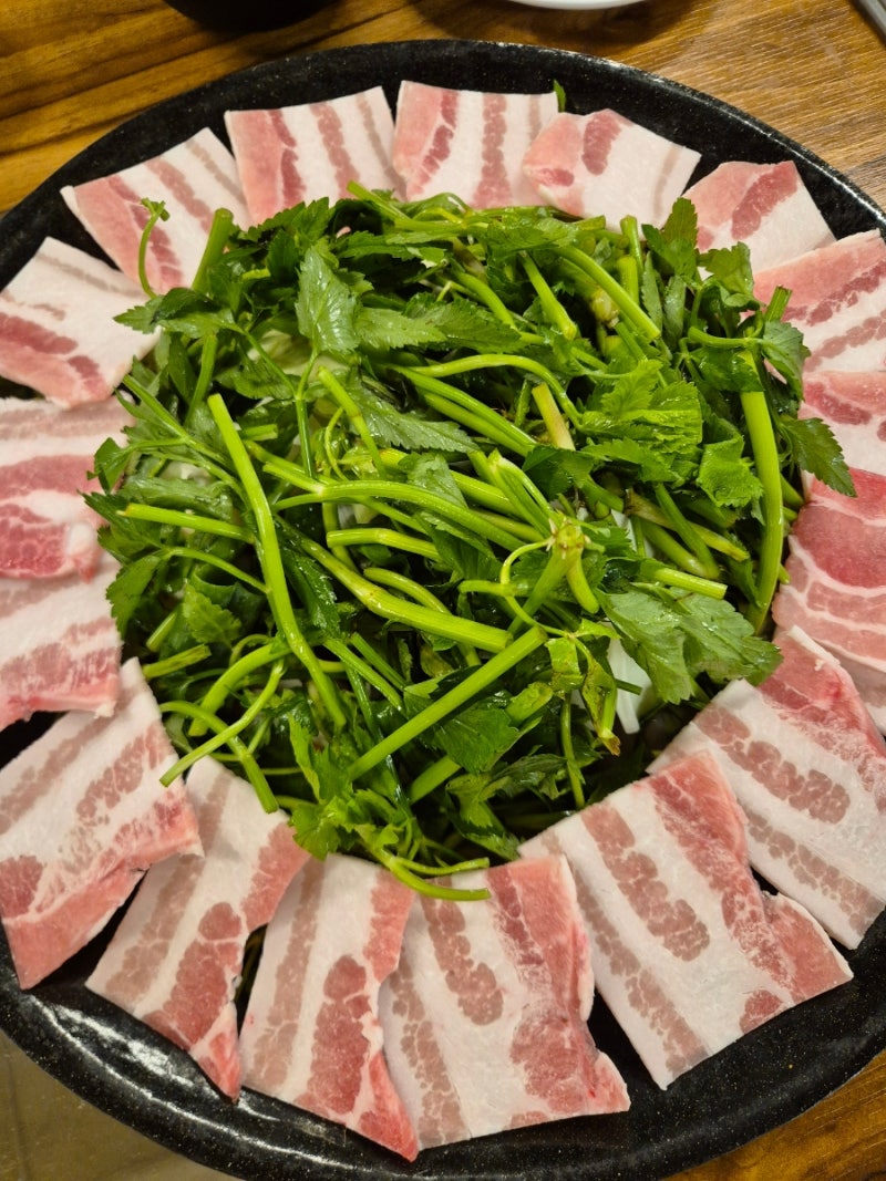 모란 맛집 미나리풍년쭈꾸미 미나리 듬뿍 쭈꾸미삼겹