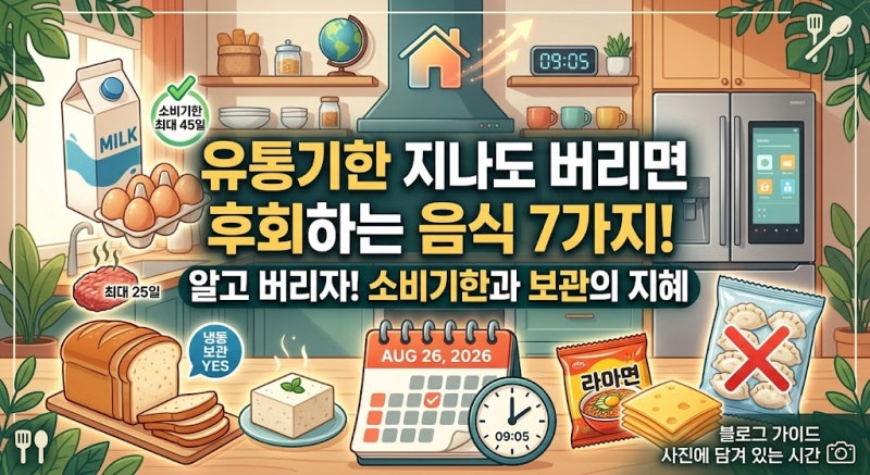 유통기한 지났는데 먹어도 될까? 버리면 후회하는 음식 7가지