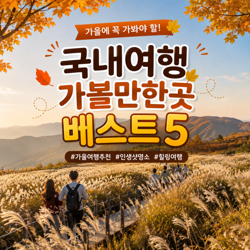 9월 국내여행 가볼만한곳 BEST 5｜가을 여행지 추천